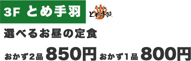 選べるお昼の定食　おかず2品850円　おかず1品800円