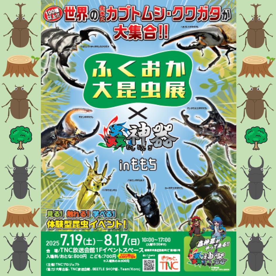 ふくおか大昆虫展2025」開催！ | 福岡市で貸室を探すならTNC放送会館